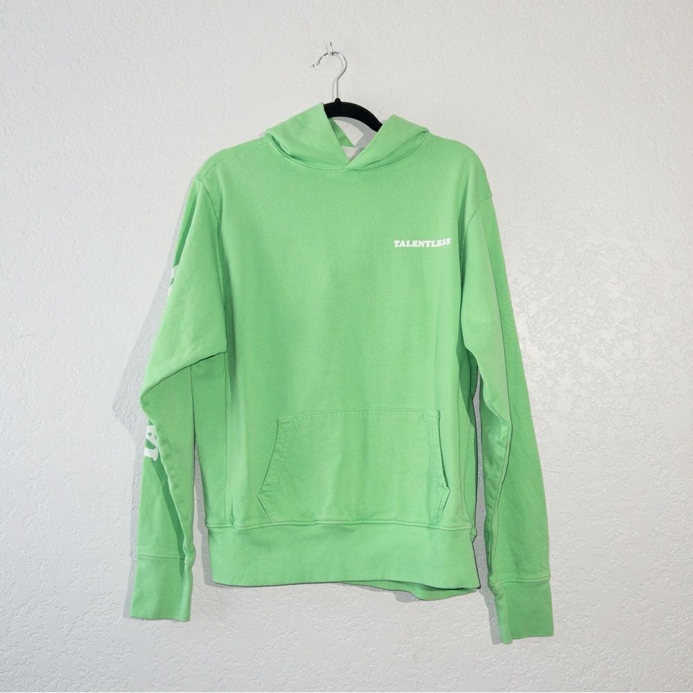 Talentless Green Unisex Hooded Sweatshirt Size Small